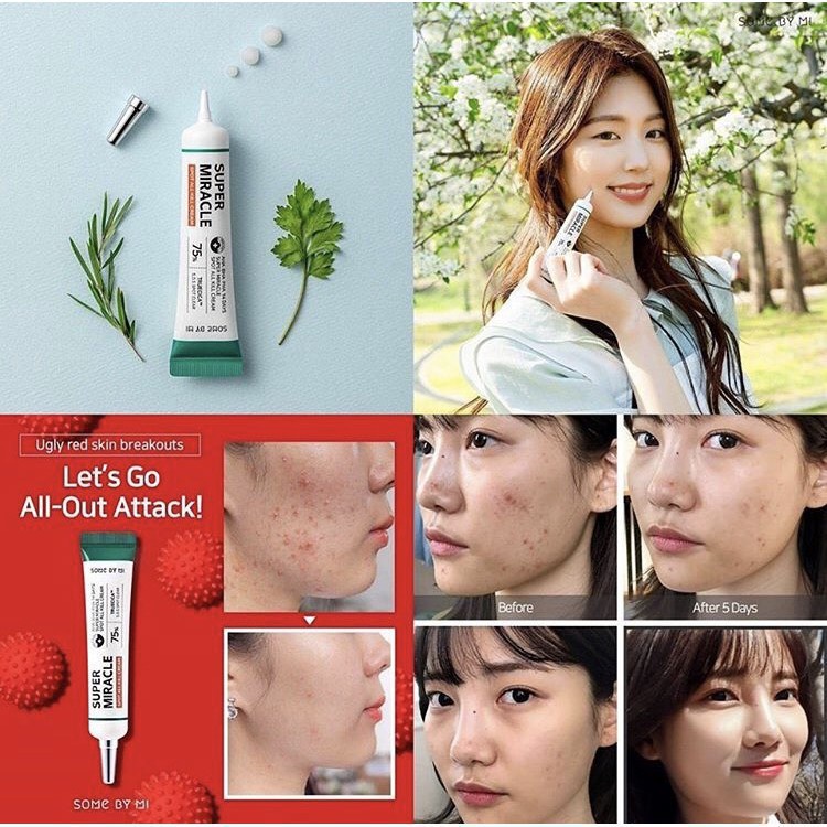 Kem chấm mụn [Sạch Mụn 100%-Hàng Auth] Kem Chấm Mụn Cấp Tốc Some By Mi 14Days Super Miracle 30ml