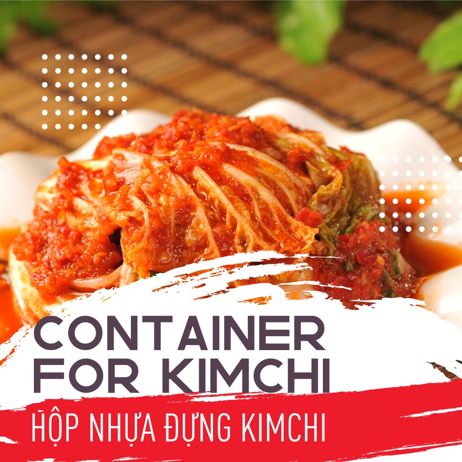 Hộp Nhựa - Hộp bảo quản ngăn lạnh - Kim chi dưa muối- củ cải - dung tích 12L và 16L