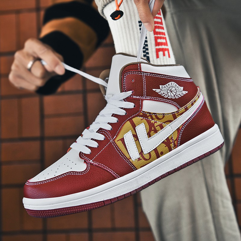 Giày Thể Thao Cổ Cao Chất Liệu Da Size 35-47 Thời Trang Cho Nam | BigBuy360 - bigbuy360.vn