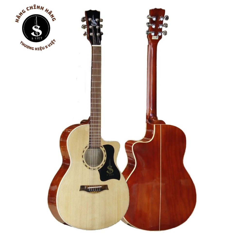 Đàn guitar acoustic xả kho, đàn guitar có ty, gỗ thịt mã ESCD180