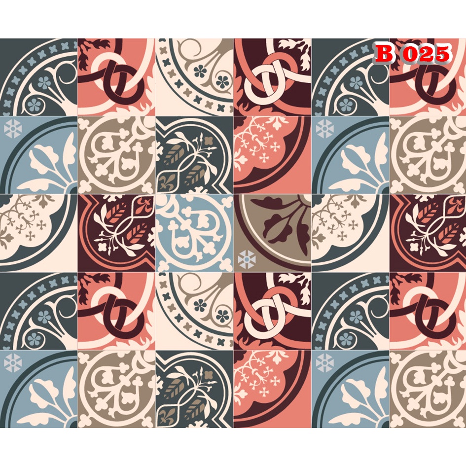 Decal Gạch bông 40 x 60cm - Decal Gạch Bông Dán bếp, Dán tường - Trang trí nhà cửa