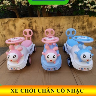 Xe chòi chân có nhạc đầu thỏ cho bé