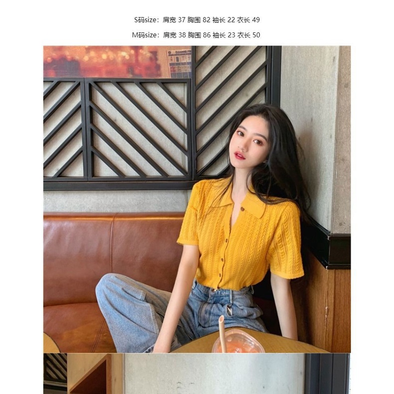 Áo Thun Tay Ngắn Cổ Polo Phối Nút Phong Cách Hong Kong Thời Trang Mùa Hè Hàng Mới Dành Cho Bạn Nữ 2021