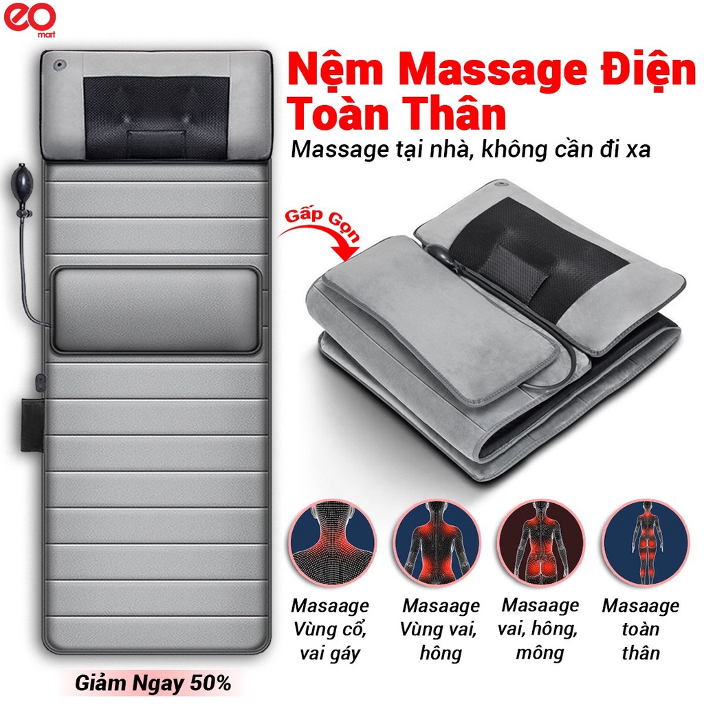 Nệm(đệm) Massage Toàn Thân đa năng Sản phẩm chăm sóc sức khoẻ 1 cách toàn diện giảm đau nhanh chóng dễ dàng sử dụng