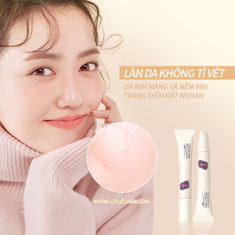 Kem lót trang điểm Qibest kiểm soát dầu làm sáng da dưỡng ẩm tự nhiên che lấp lỗ chân lông 20g
 | BigBuy360 - bigbuy360.vn