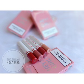 [Nhập mã SPE72743 Hoàn Xu 10k] Set 4 thỏi son môi màu lì thiết kế vỏ hình hộp thuốc lá độc đáo HENG FANG - HEY! GIRL!