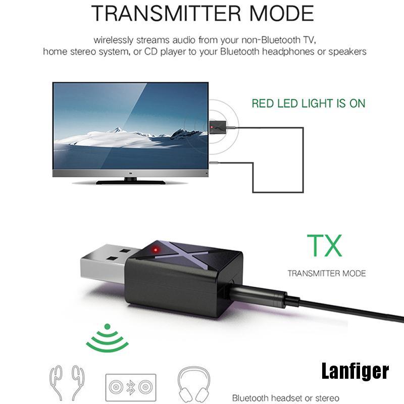 Thiết Bị Thu Phát Âm Thanh Bluetooth Không Dây 2 Trong 1 Usb 5.0 Cho Xe Hơi | BigBuy360 - bigbuy360.vn