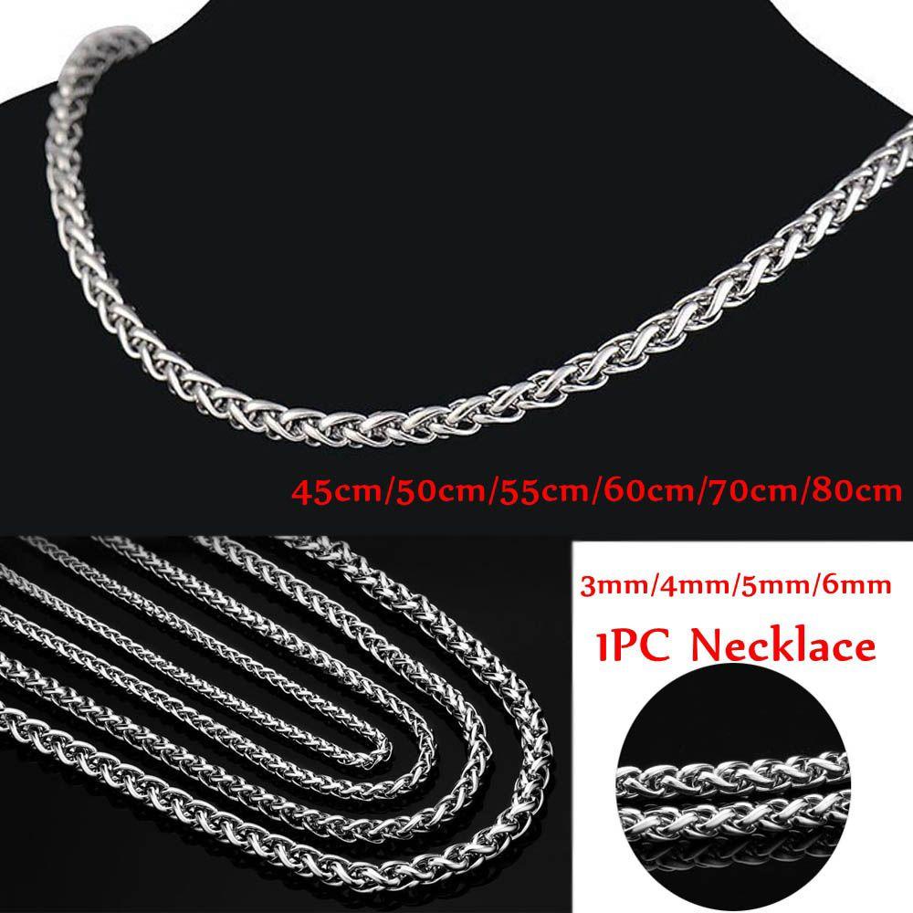 NIUYOU Dây Chuyền Sợi Xích Bện Màu Bạc Phong Cách Punk Gothic Thời Trang