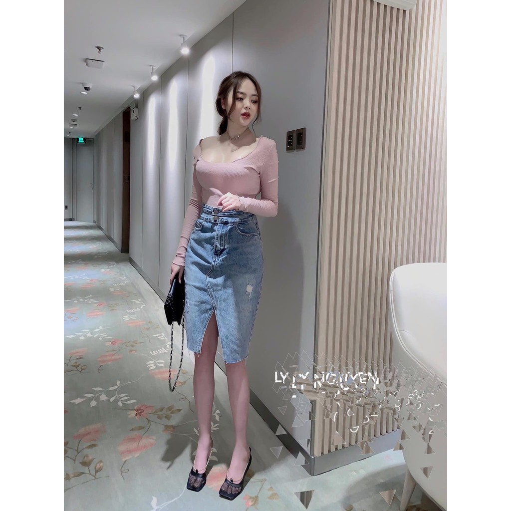 Chân Váy Jean dài chẻ, CHÂN VÁY DENIM JEAN DÀI,CHÂN VÁY JEAN DÀI SUÔNG, Chân Váy Ôm | BigBuy360 - bigbuy360.vn