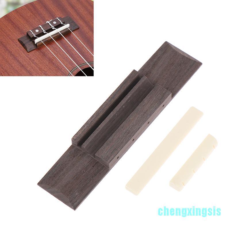 Bộ Ngựa Đàn Bằng Gỗ Có Rãnh Thay Thế Cho Đàn Ukulele