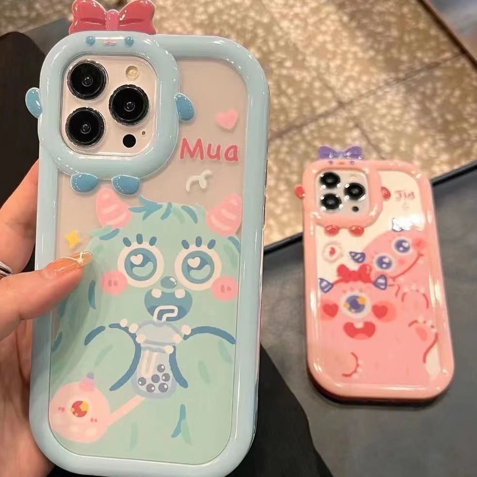 Ốp Điện Thoại Mềm Hình Quái Vật Hoạt Hình Cho iPhone12 13 Pro max xr 11 xs max bbtt
