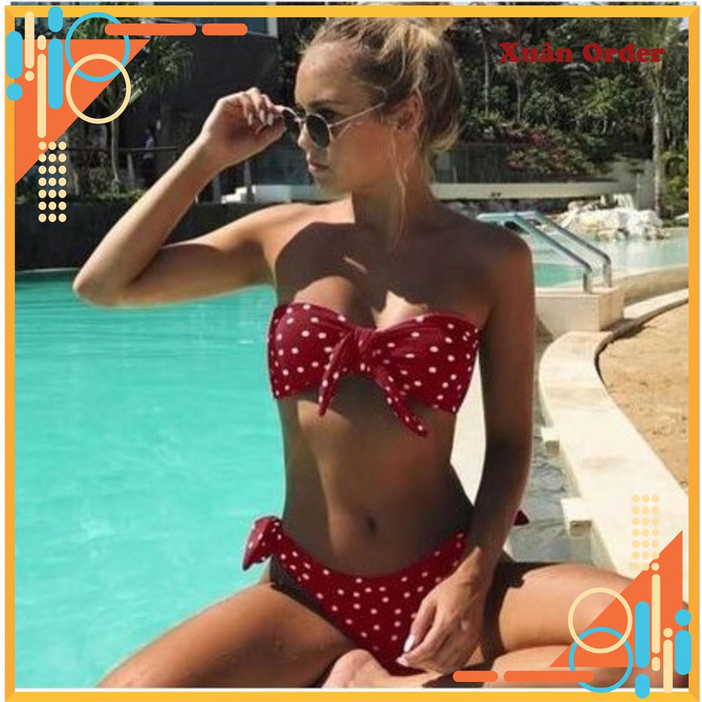  (ORDER 7-12 ngày) Bikini đồ bơi 2 mảnh chấm bi siêu sexy | BigBuy360 - bigbuy360.vn