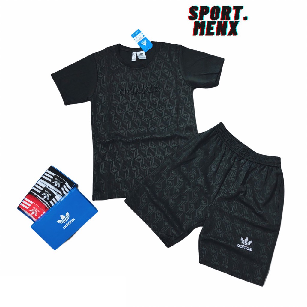 Bộ thể thao ADIDAS nam, bộ vân chìm logo thêu cực đẹp luôn