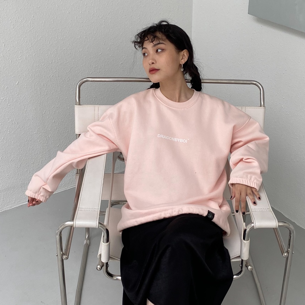 Áo tay dài Local Brand - Sweater Phản Quảng Dragonbyboi hồng nỉ cao cấp