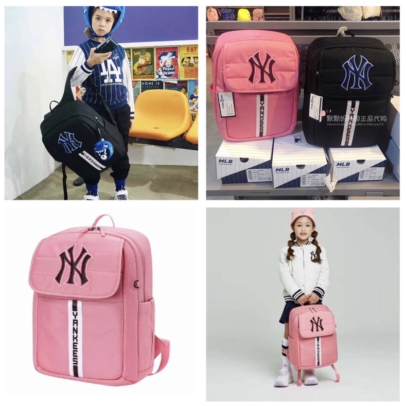 TNS-Balo cho bé chống gù siêu hot M•L•Bee backpack for kid-siêu nhẹ bền-màu đen và hồng basic