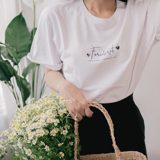 Áo thun in trắng đen cotton 🍄Forelsket 🍄