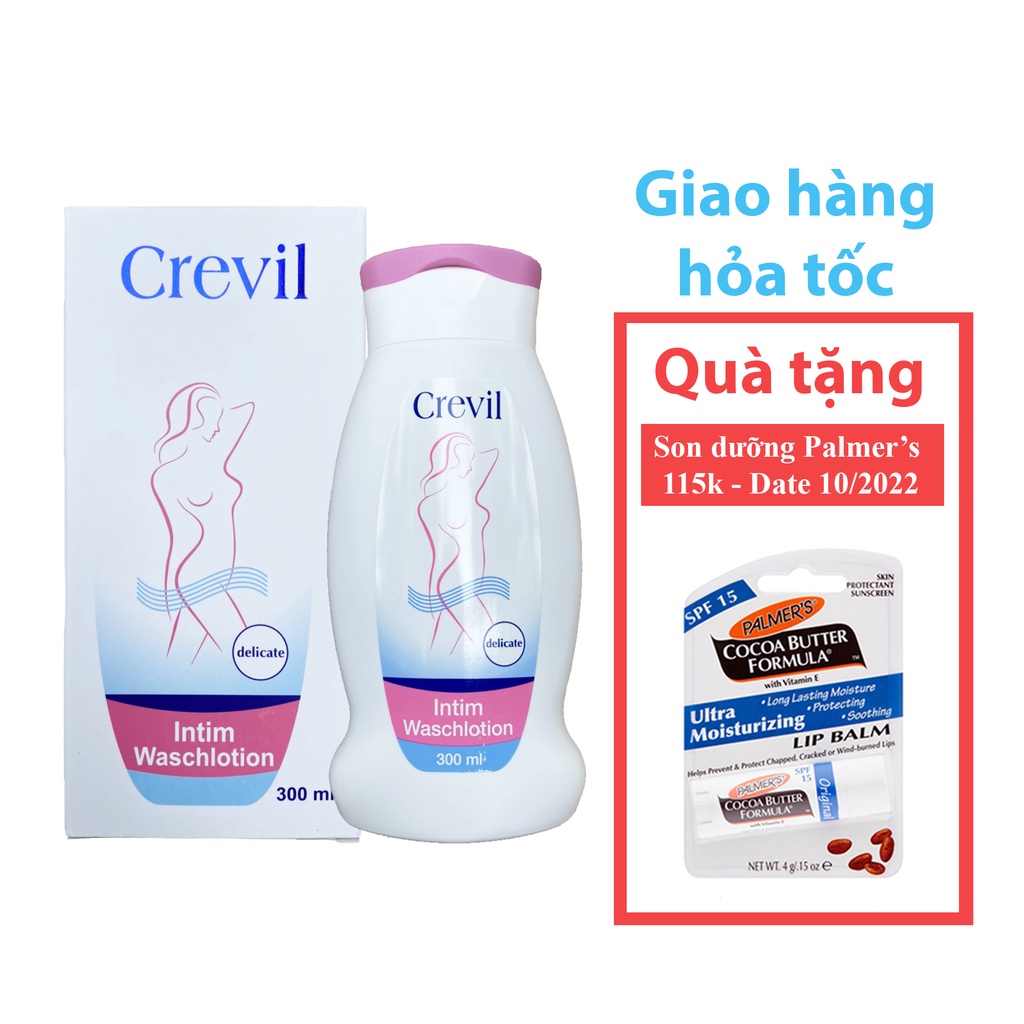 [Tặng son] Dung Dịch Vệ Sinh Phụ Nữ Cao Cấp Crevil Intim Waschlotion 300ml