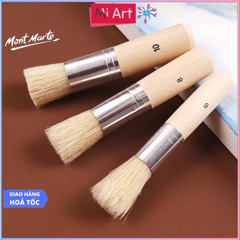 [Hỏa Tốc HCM] Bộ 3 Cọ Stencil Mont Marte - Studio Stencil Brushes Pkt 3 - MAA0021