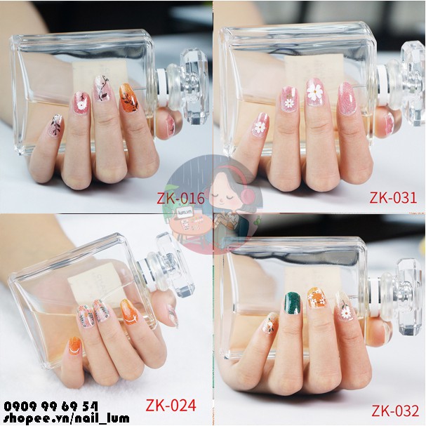 [Video Thực Tế] Dán Móng Tay - Nail Sticker - 14  Miếng Đủ Size - Đa Dạng Phong Cách - Cực Nhiều Mẫu