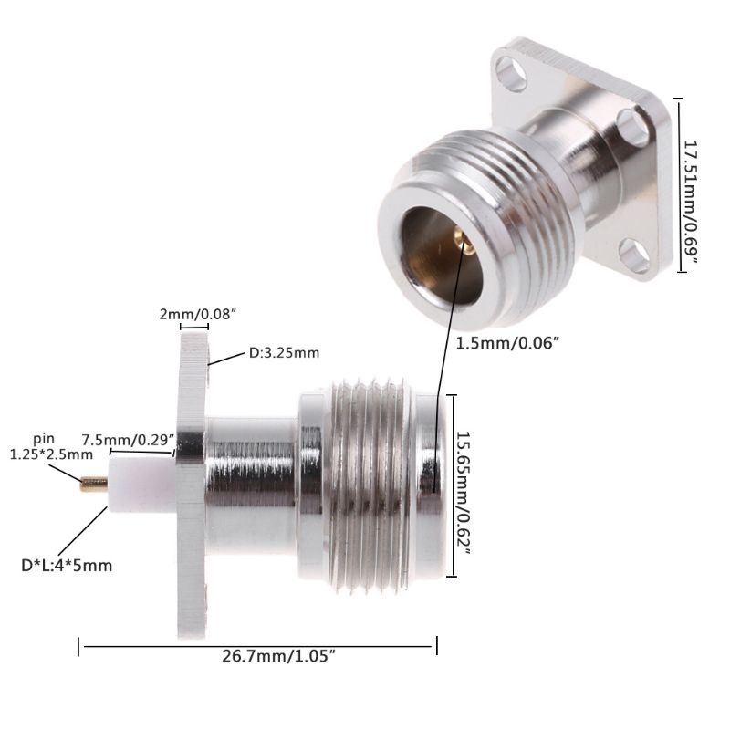 Đầu Nối Hàn Mạ Niken N-KFD-5 N Female Chất Lượng Cao