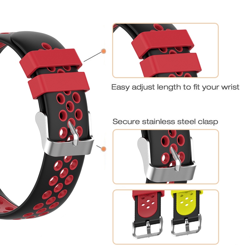 Dây Đeo Silicone 20mm Cho Garmin Forerunner 158 55 245 245M 645 Approach S12 S40 S42