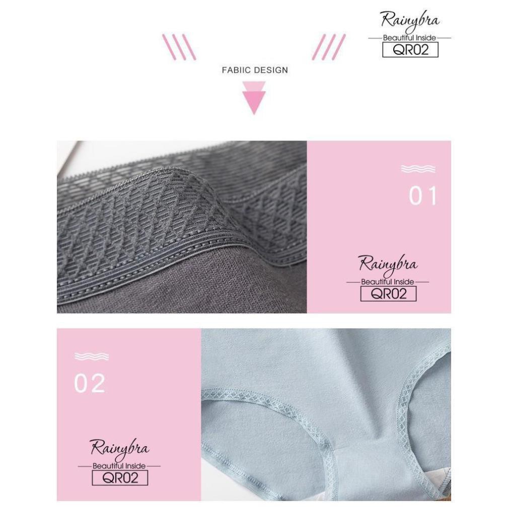 Quần Lót Nữ ❤️FREESHIP❤️ Quần Lót Nữ Cotton viền chun kẻ ô thoáng mát kháng khuẩn ôm dáng - QL cạp lưới