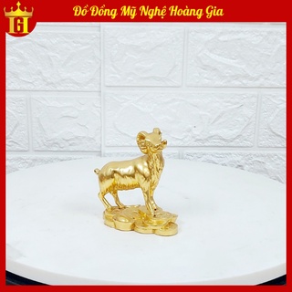 Tượng Dê Phong Thủy Bằng Đồng Mạ Vàng 24K