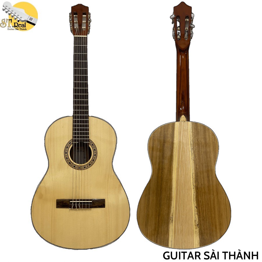 Đàn Guitar Classic Gỗ Koa VN Chính Hãng ST.Real Guitar Sài Thành Mã ST-C8 Kè Lưng