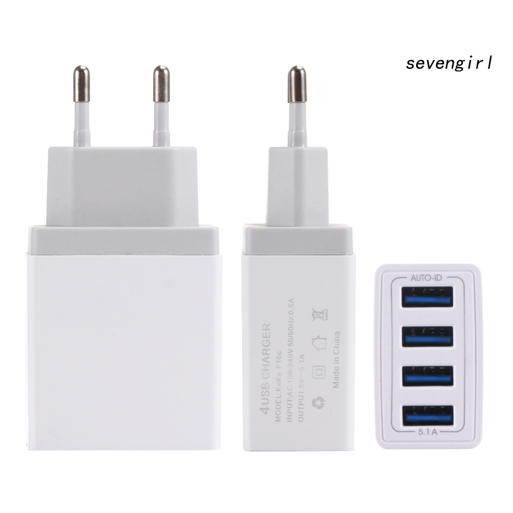 Set 2 Đầu Sạc Ra 4 Cổng Usb Tiện Dụng Khi Đi Du Lịch