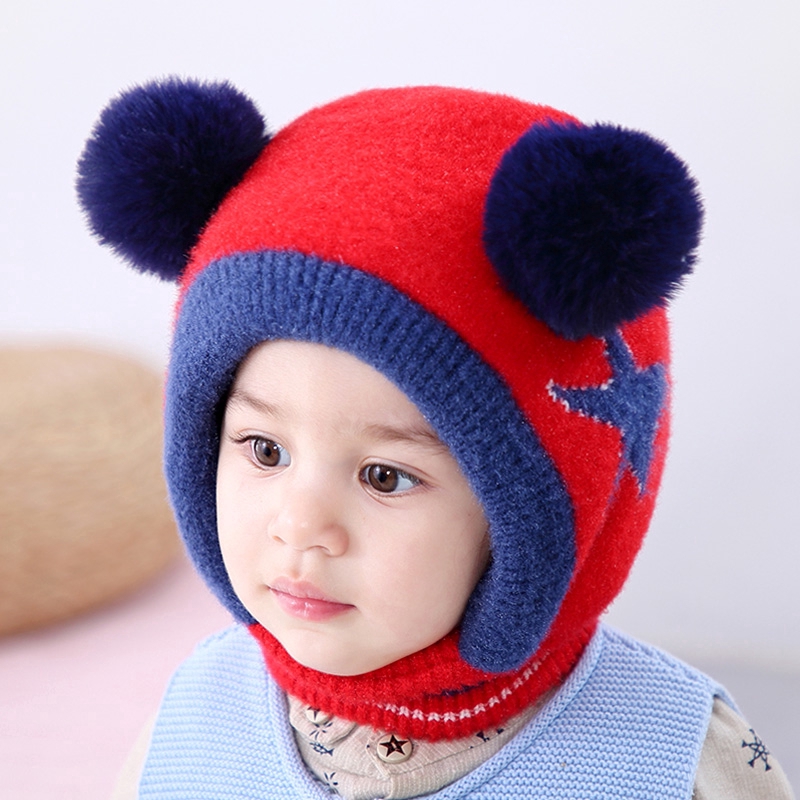 Thick woolen hat, windproof, autumn and winter fashion for children