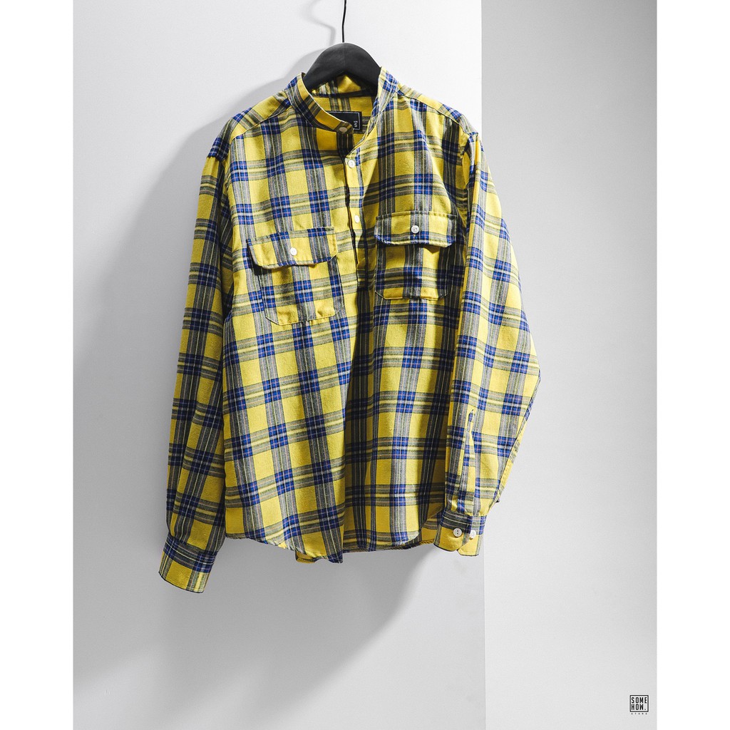 Áo Sơ Mi INF Cổ Trụ Caro | BigBuy360 - bigbuy360.vn