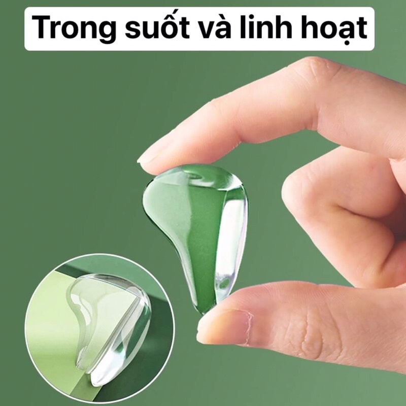 Miếng dán bọc góc bàn , cạnh bàn hình giọt nước làm bằng silicon bảo vệ gia đình bạn