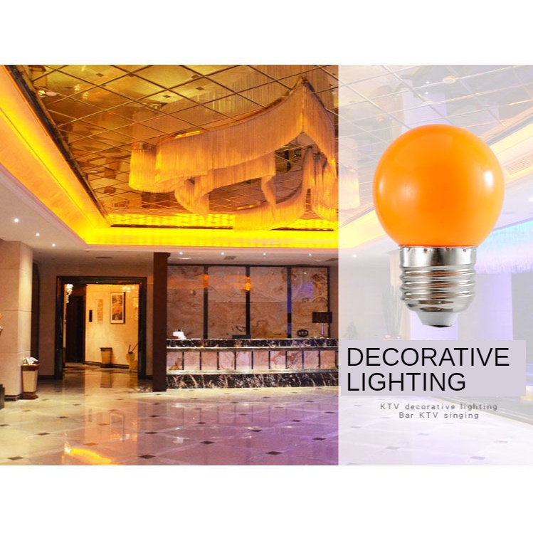 Bóng đèn LED E27 1W 220V nhiều màu sắc trang trí phòng