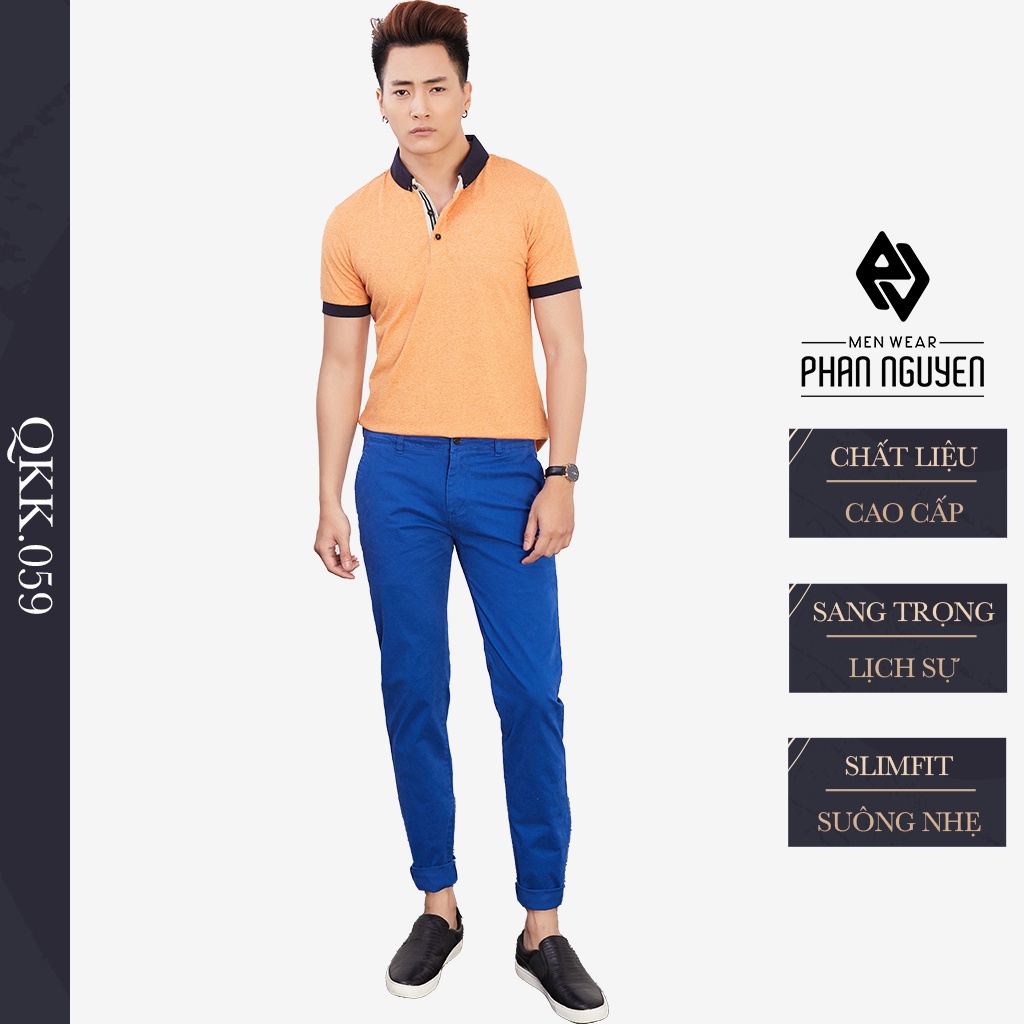 Quần Nam Kaki PHAN NGUYỄN Form Dáng Slim Fit Ôm Vừa Phải Tôn Dáng, Chất Cotton Dễ Chịu Thoải Mái QKK.059