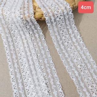 Ren mi lưới , màu trắng , size 4 cm (2 mét_9kk)