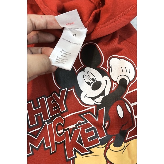 Áo nỉ bông hoddie hãng Disney hoạ tiết mickey cho bé từ 12 tháng đến 6 tuổi