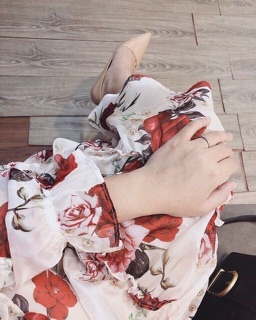 Đầm maxi hoa lụa