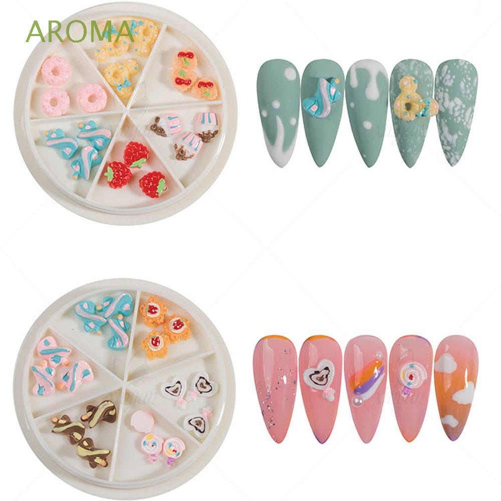 [Hàng mới về] Hộp phụ kiện trang trí móng 3D hình bánh kẹo phong cách nhật bản