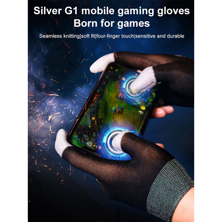 Găng tay/ Găng ngón tay sợi bạc hỗ trợ chơi game điện thoại chuyên nghiệp tùy chọn kiểu dáng và số lượng