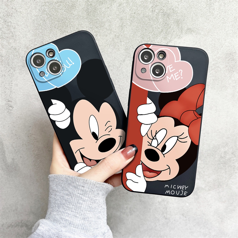 DISNEY Ốp Điện Thoại Tpu Mềm Chống Sốc In Hình Mickey / Minnie Cho iPhone 11 12 13 pro max XS X XR XSMax 7 8 6 6s plus 5 4 SE 2020