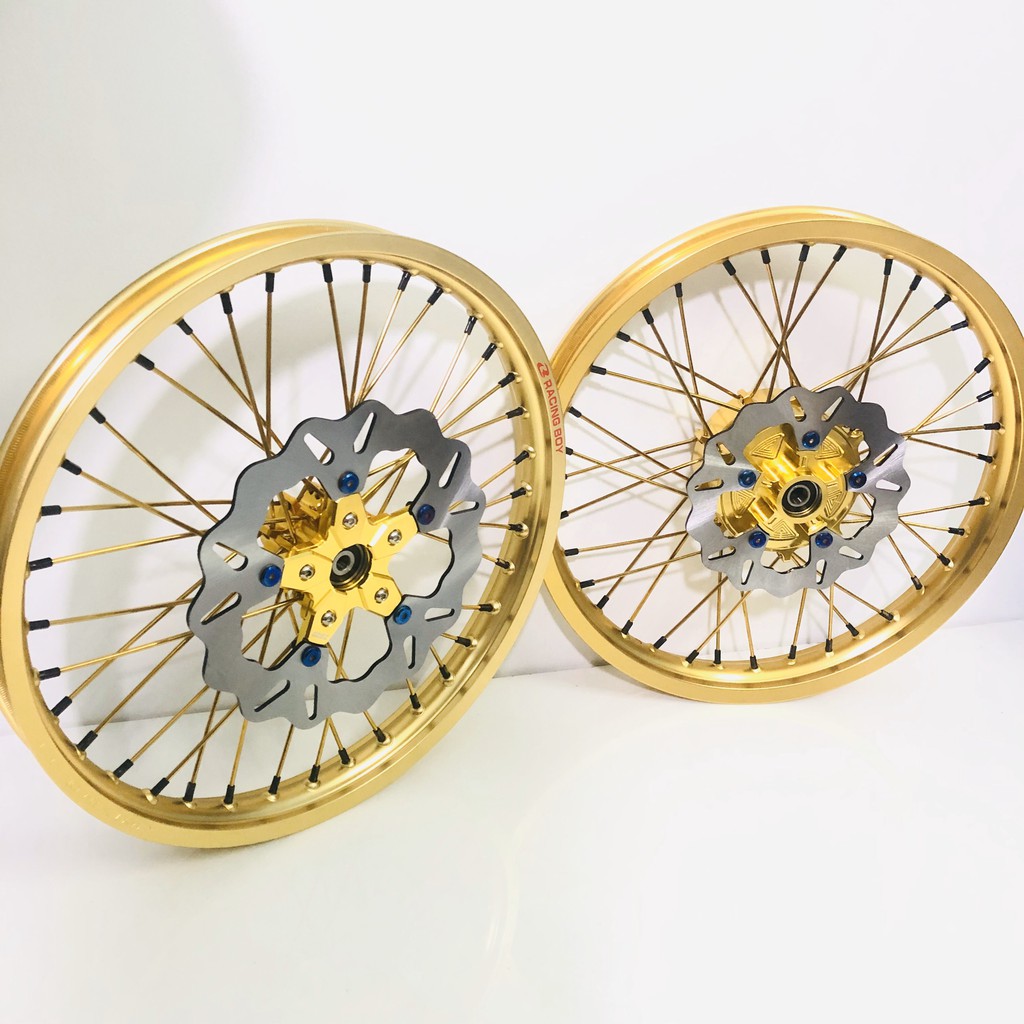 Bộ Bánh Căm EXCITER 1325/150 Nhập Khẩu Cao Cấp_Màu Vàng Gold_Motorsaigon