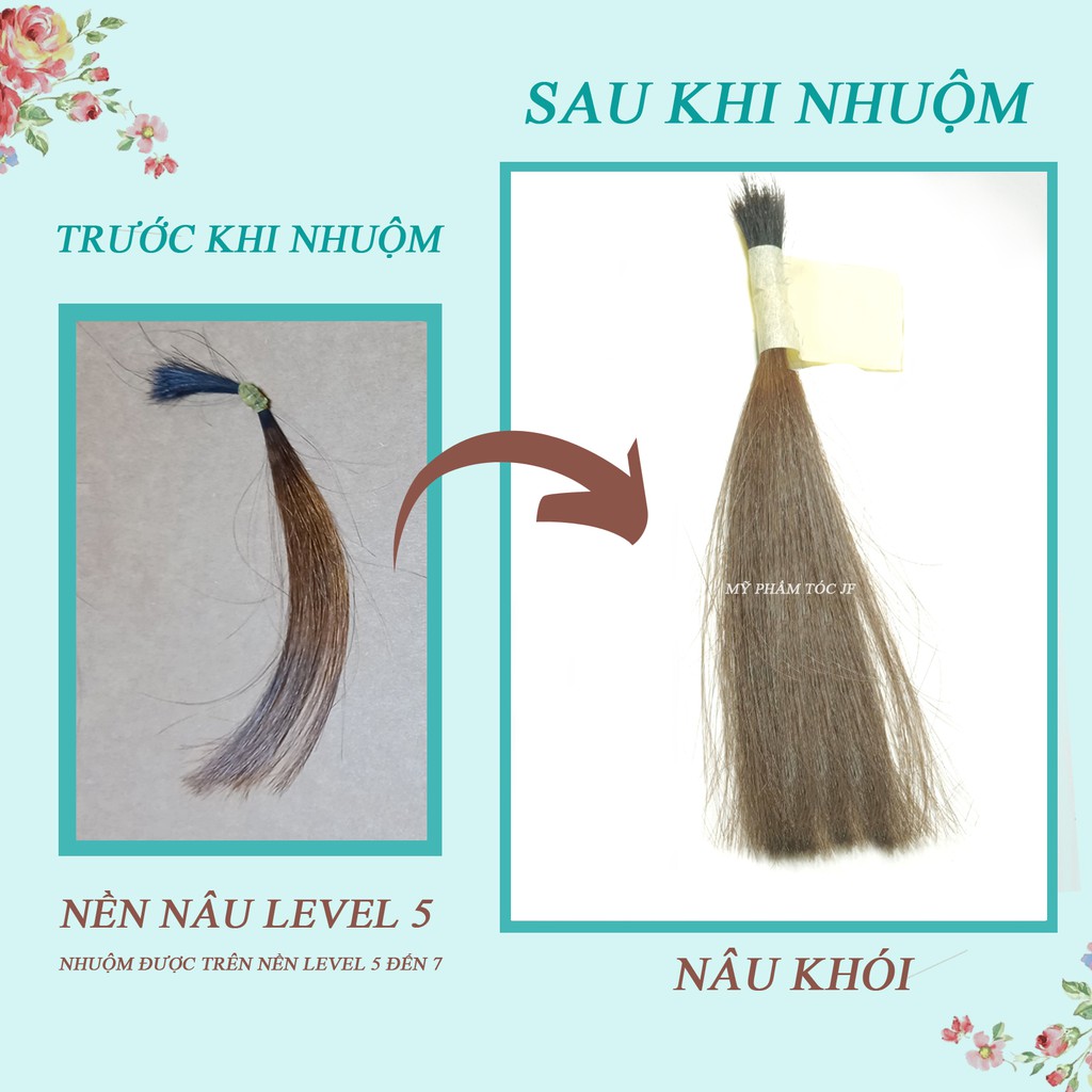 1 tuýp thuốc nhuộm tóc tại nhà nâu khói không tẩy