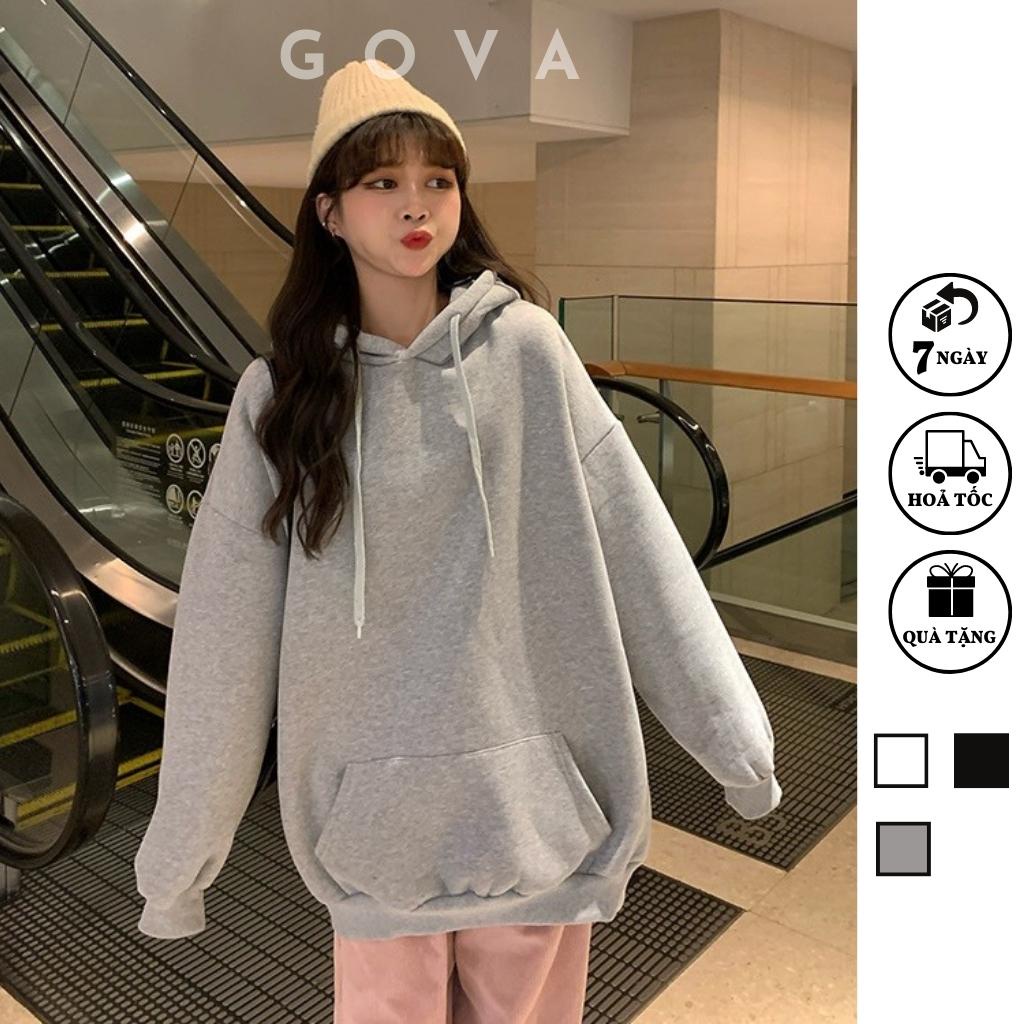 Áo Hoodie Trơn BASIC 2022 Chất NỈ Ngoại PE Form Rộng Nam Nữ GOVA Mẫu Hot vừa về XƯỞNG SỈ GOVA