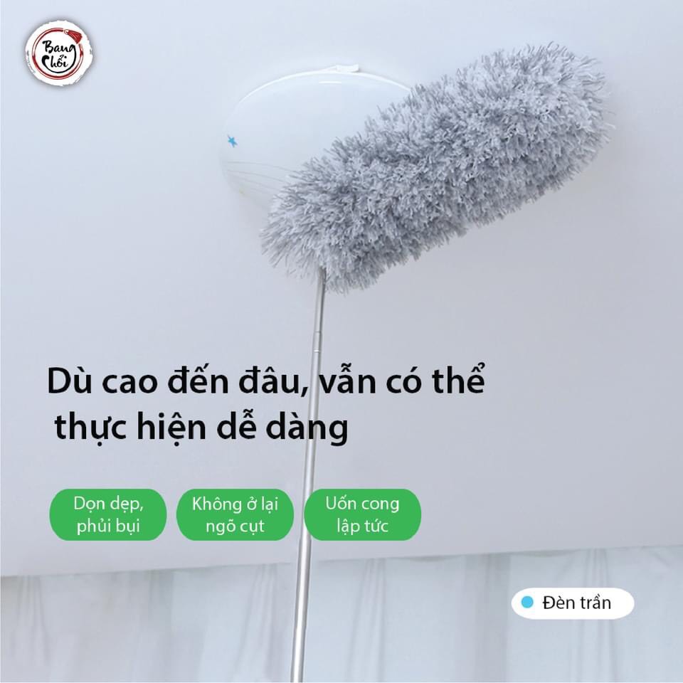 [FREESHIP❤️] Chổi quét bụi, cây phất trần thông minh hút bụi, màng nhện inox cán nhựa tiện lợi