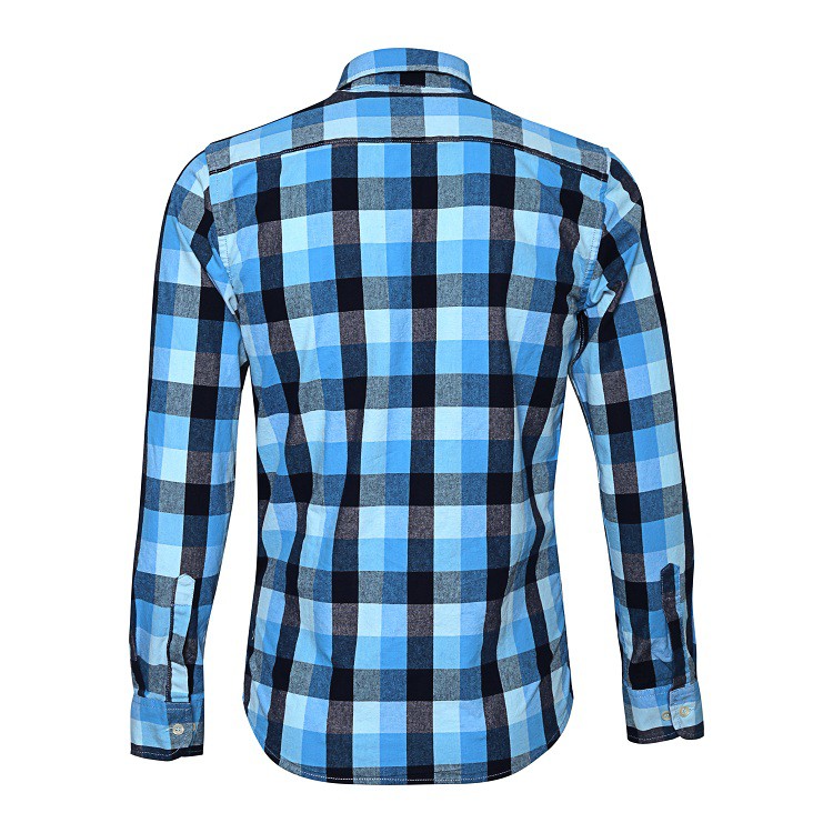 Áo sơ mi nam caro cao cấp dài tay Pious SM02 (xanh, đỏ)