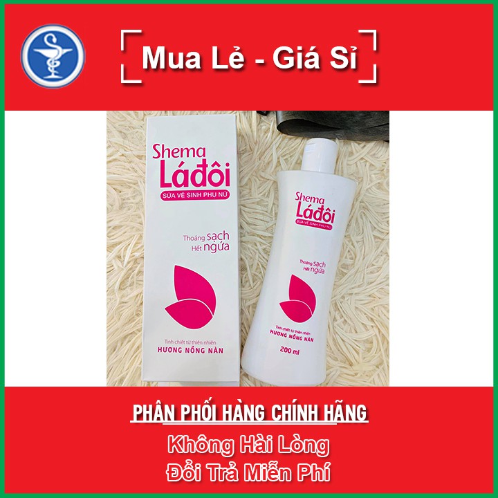 Sữa Vệ Sinh Phụ Nữ Shema Lá Đôi Màu Hồng  - Giúp Ngăn Ngừa Vi Khuẩn Có Hại Đến 24 Giờ