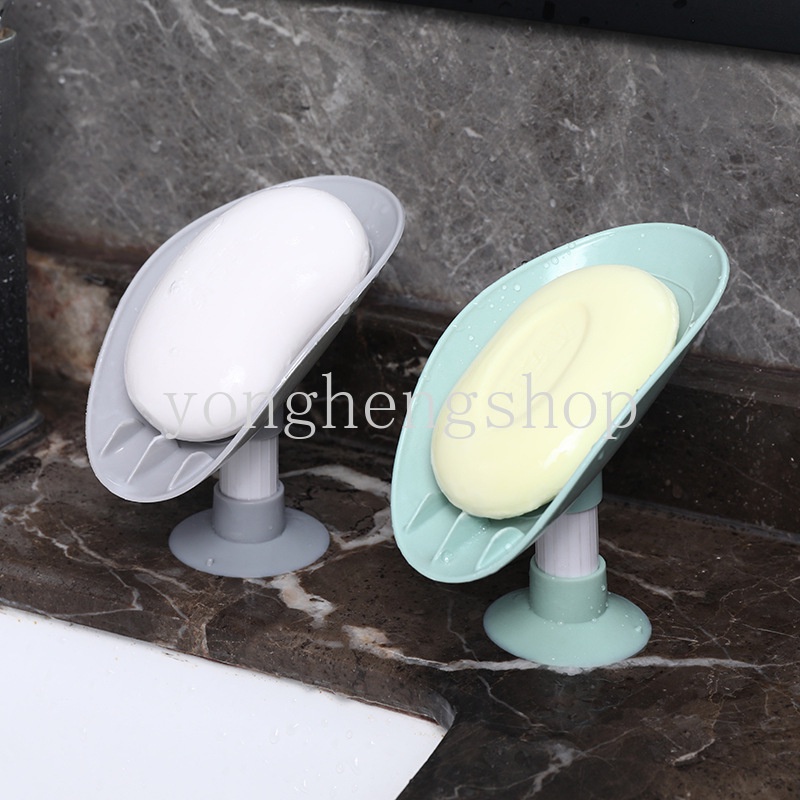 Giá Đỡ Xà Phòng Hình Chiếc Lá Có Giác Hút Gắn Tường Không Cần Đục Lỗ Thoát Nước Dành Cho Nhà Bếp Nhà Tắm