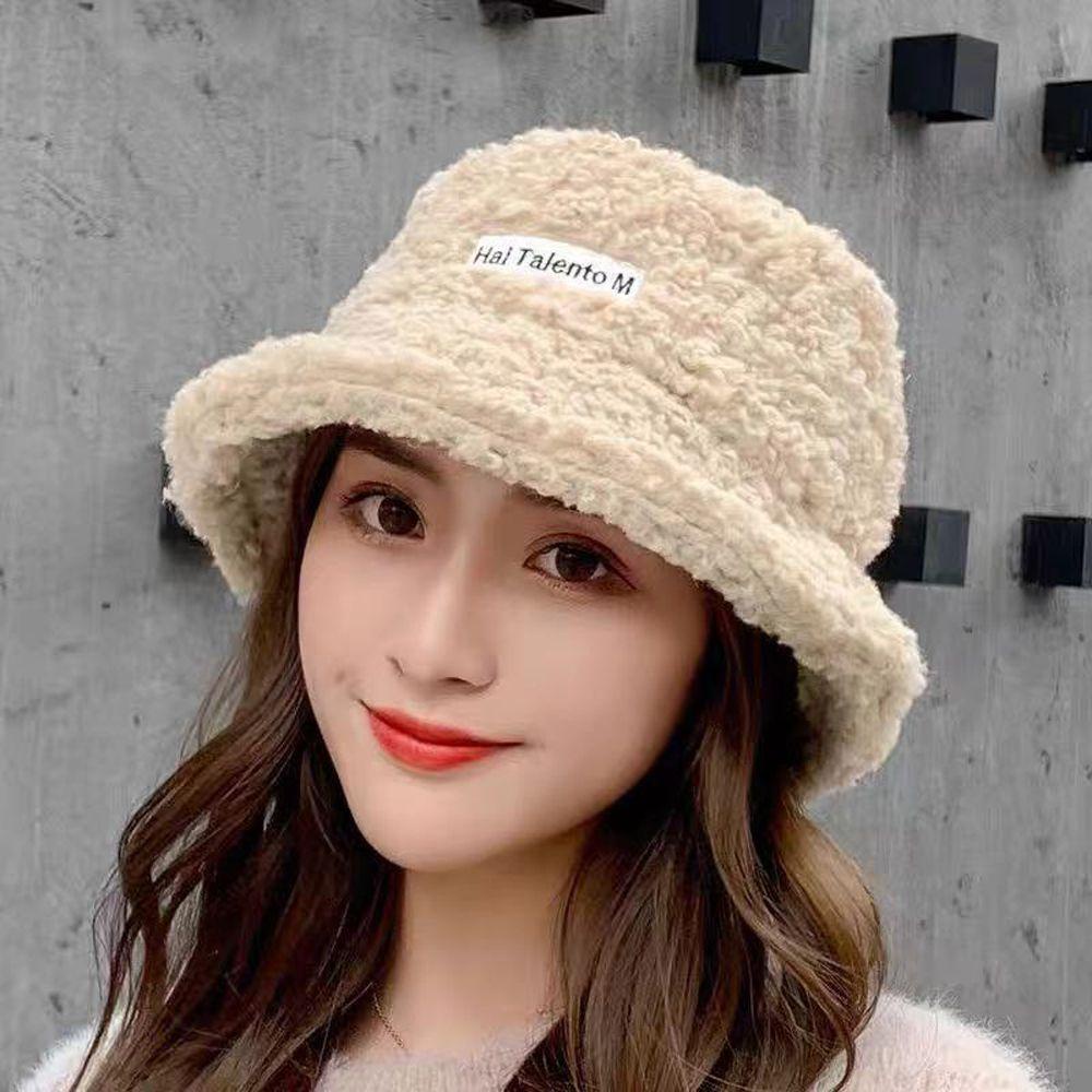 MXGOODS Nón Tai Bèo Len Lông Cừu Thời Trang Retro Đơn Giản Cá Tính Kiểu Hàn Quốc