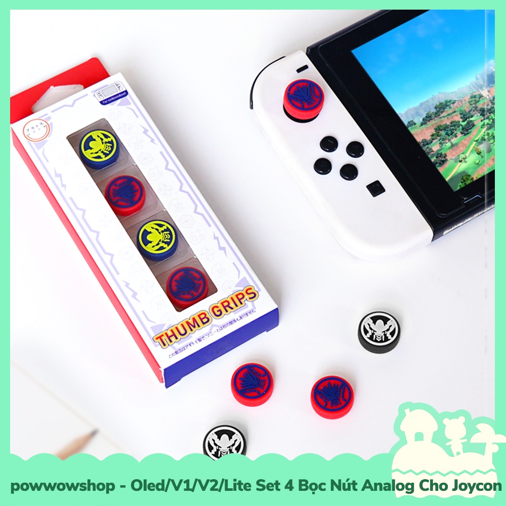[Sẵn VN - Hỏa Tốc] Oled/V1/V2/Lite Set 4 Bọc Nút Analog Joycon Cho Máy Game Cầm Tay Nintendo Switch Scarlet &amp; Violet
