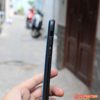 Ốp Lưng Iphone XS Max Vân Da Khắc Hình Cây Dù Viền Chỉ (Full Màu)